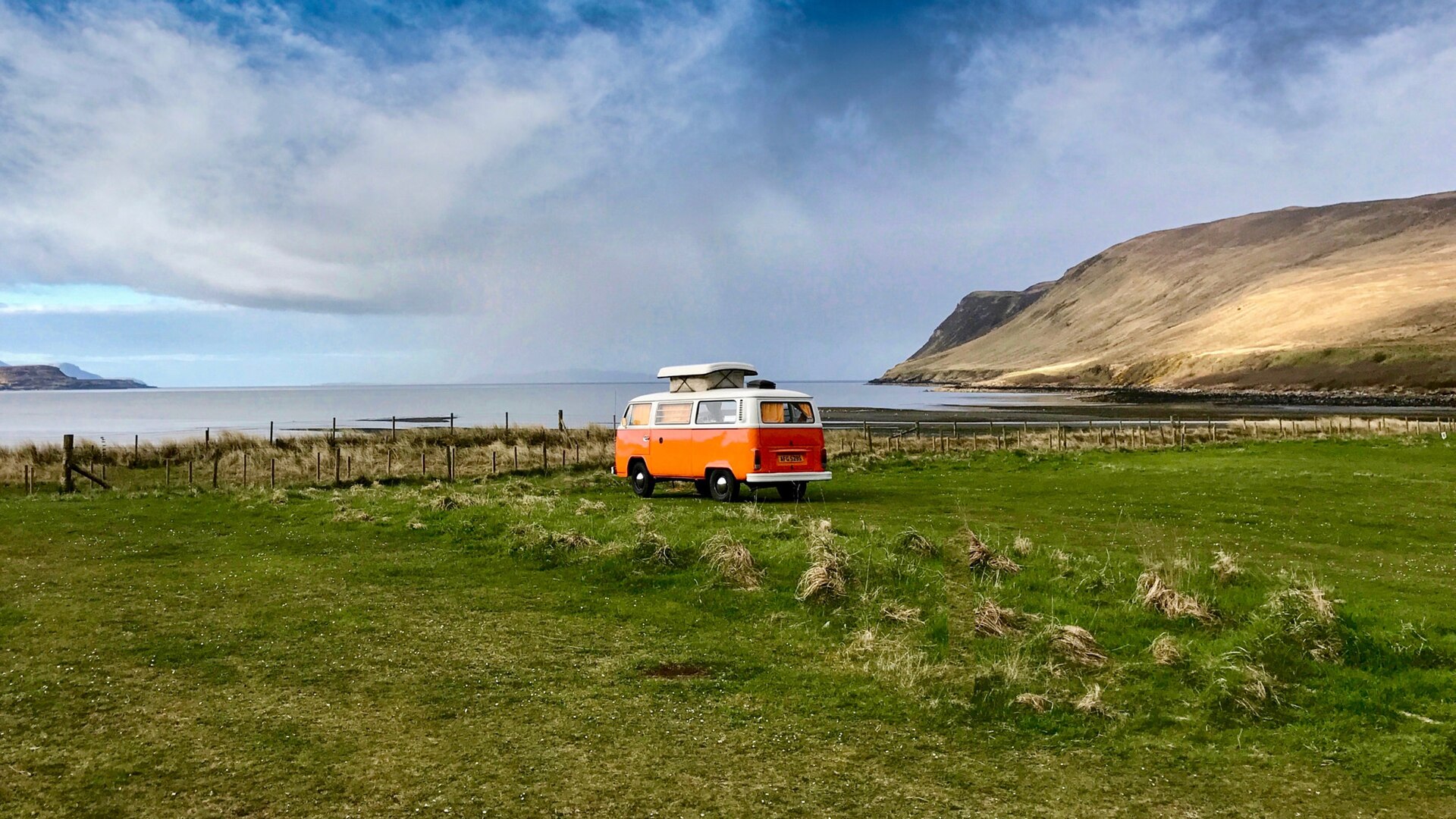 Motorhome parked in a scenic New Zealand location